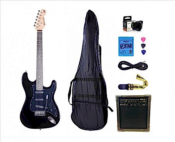 Angel AEG111-BK-PK Elektro Gitar Seti
