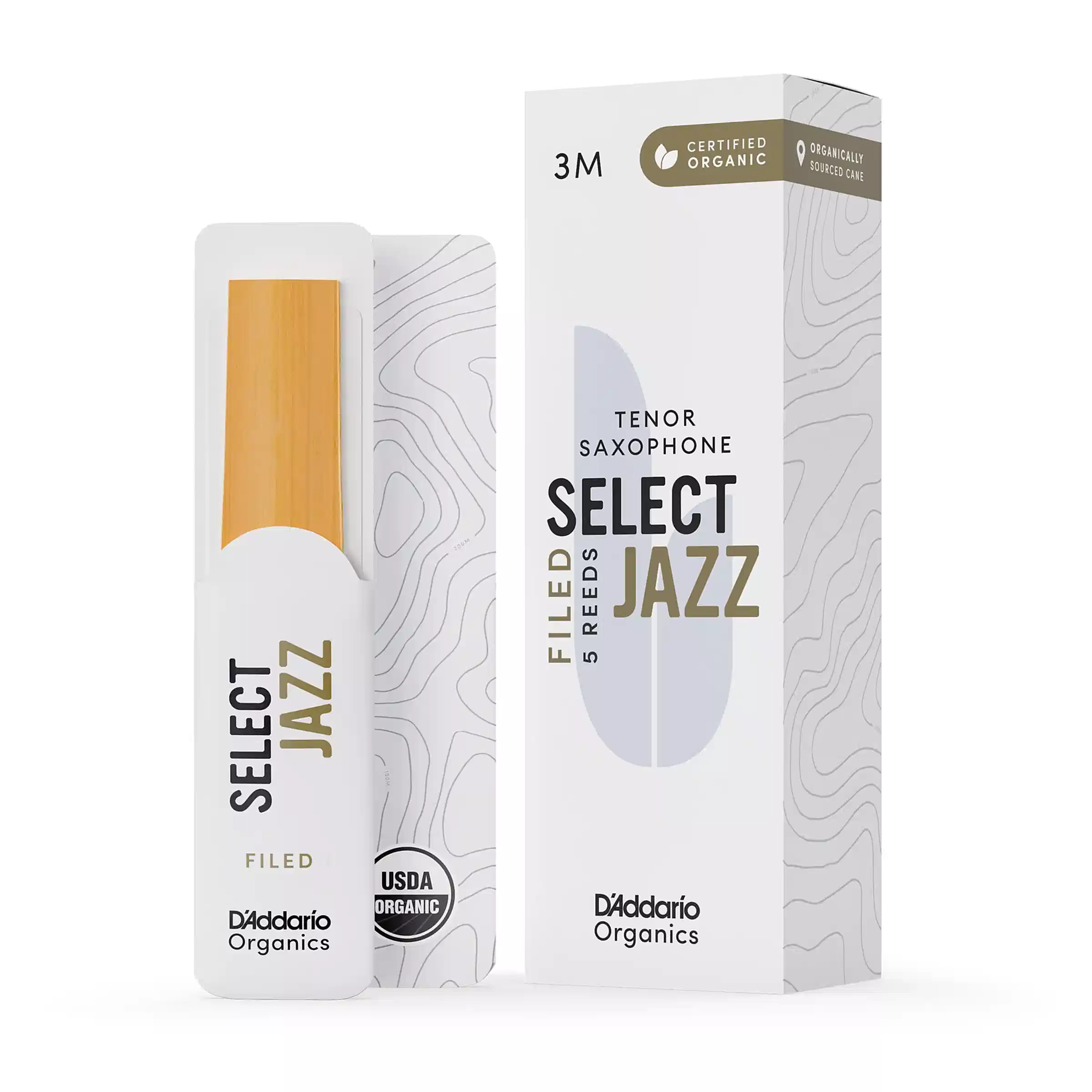 D'Addario Woodwinds Organic Select Jazz Tenor Saksafon Kamışı No:3 Medium