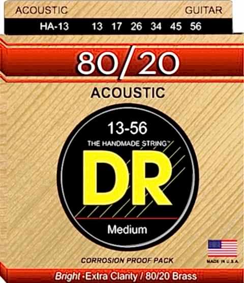 DR HA-13 Hi-Beam 80/20 Akustik Gitar Teli (Medium 13-56)