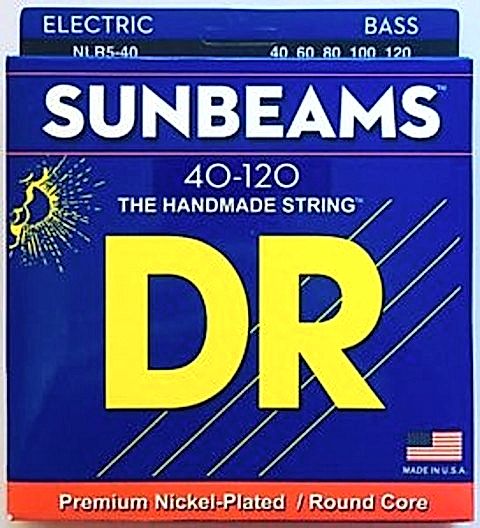 DR NLR5-40 Sunbeam 5 Tellİ Bas Gitar Teli (Light 40-120)