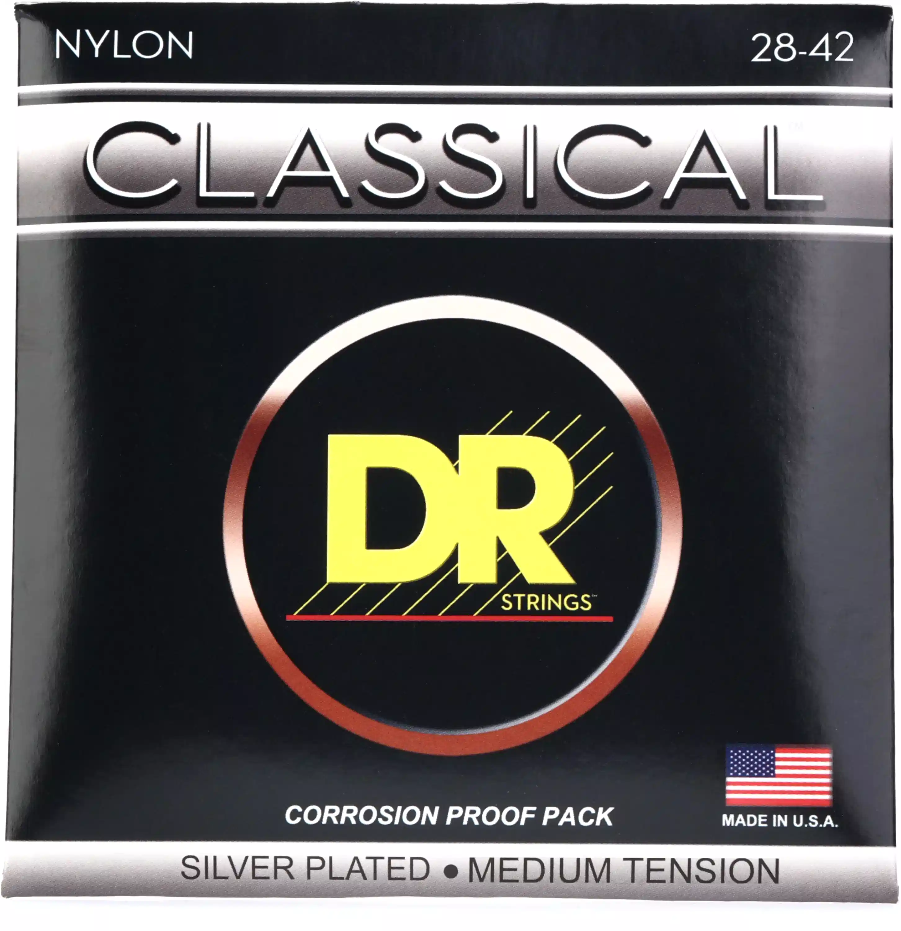 DR Nylon Classical Silver Plated Medium Tension CN-M Klasik Gitar Teli