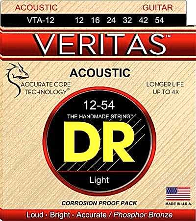 DR VTA-12 Veritas Akustik Gitar Teli (Light 12-54)