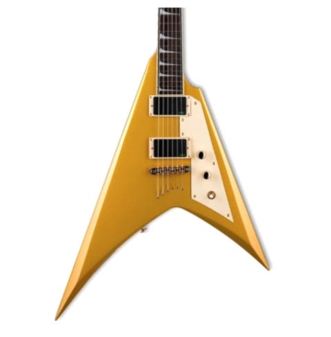 ESP LTD Kirk Hammett Signature KH-V Metalik Gold Elektro Gitar