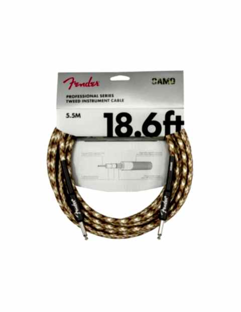 Fender Professional Düz/Düz Uçlu 5.5M Desert Camo Enstrüman Kablosu