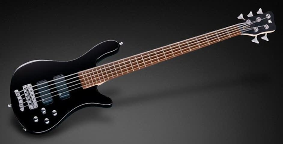 Warwick RockBass Streamer Standard Solid Black High Polish 5 Telli Bas Gitar