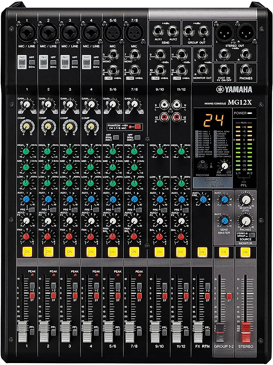 Yamaha MG12X CV 12 Kanal Deck Mikser